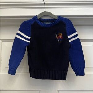 Polo by Ralph Lauren - Toddler Boy - Ski bear - Navy and Blue Knit